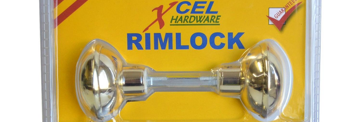Rim Lock - Spare Knobs & Spindle Brass Plated Xcel