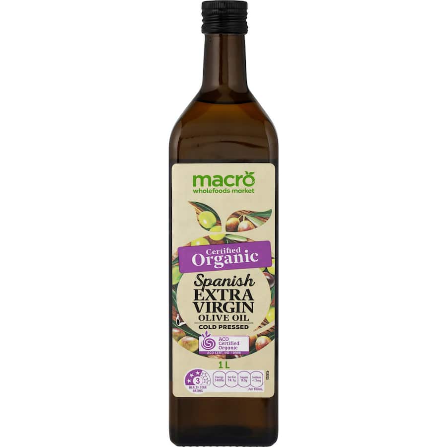 Macro Organic Olive Oil Spanish Extra Virgin 1L