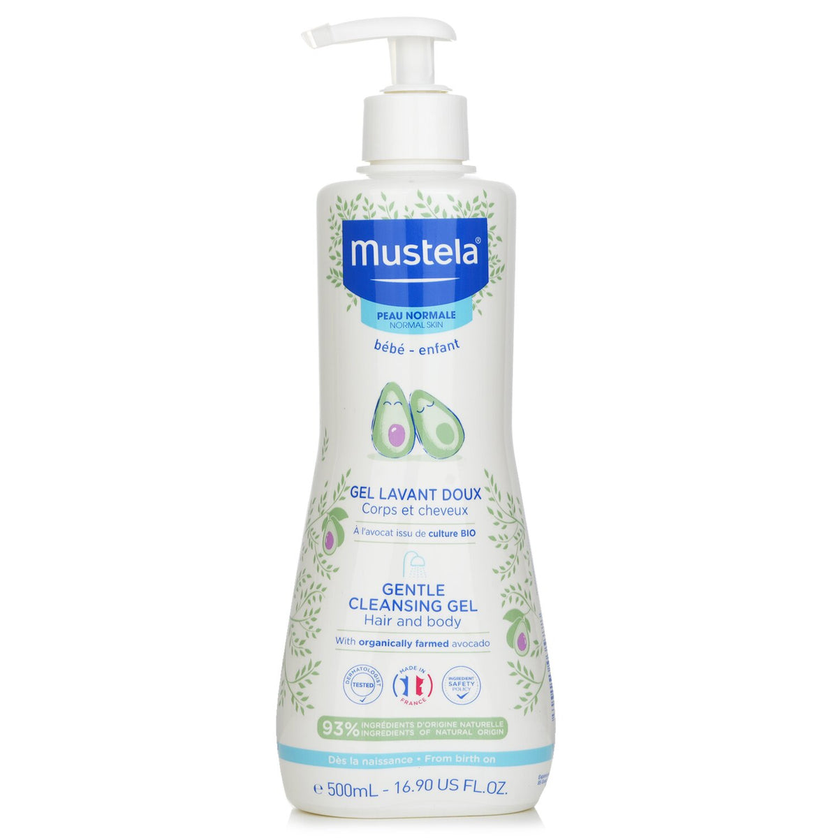 Mustela - Gentle Cleansing Gel - Hair & Body - 500ml/16.9oz