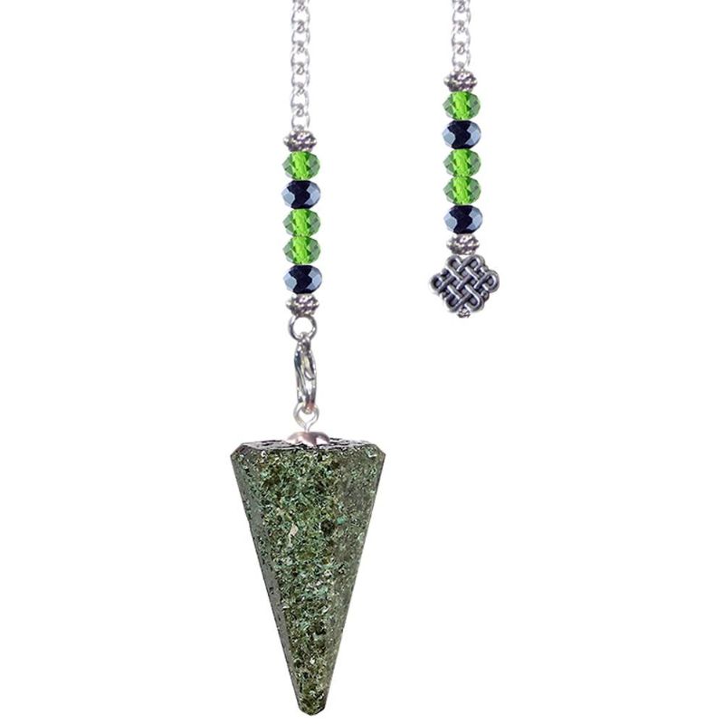 Pendulum Faceted Epidote Celtic