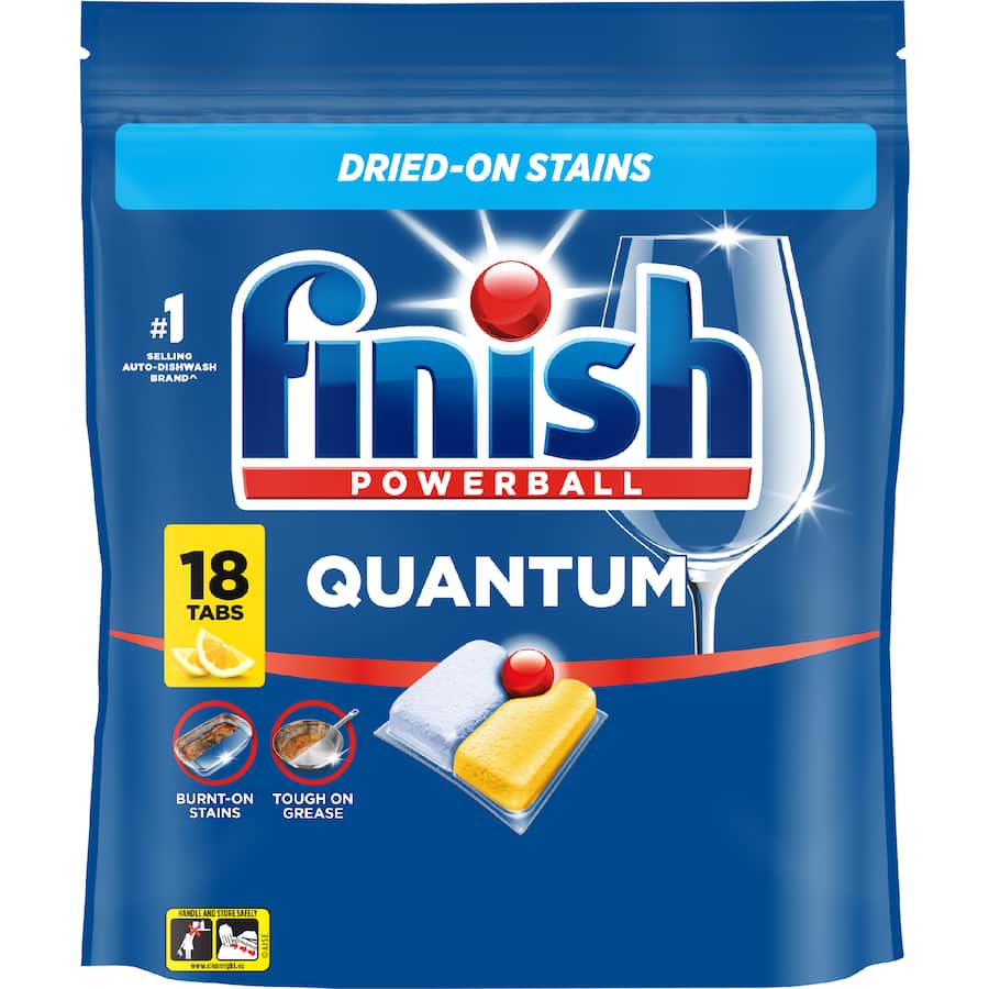 Finish Quantum Dishwasher Tablets Lemon 18pack