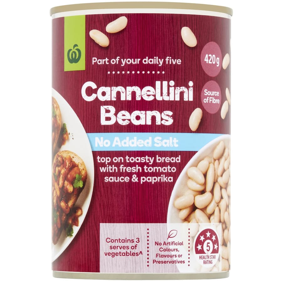 Woolworths Beans Cannellini Can 420g