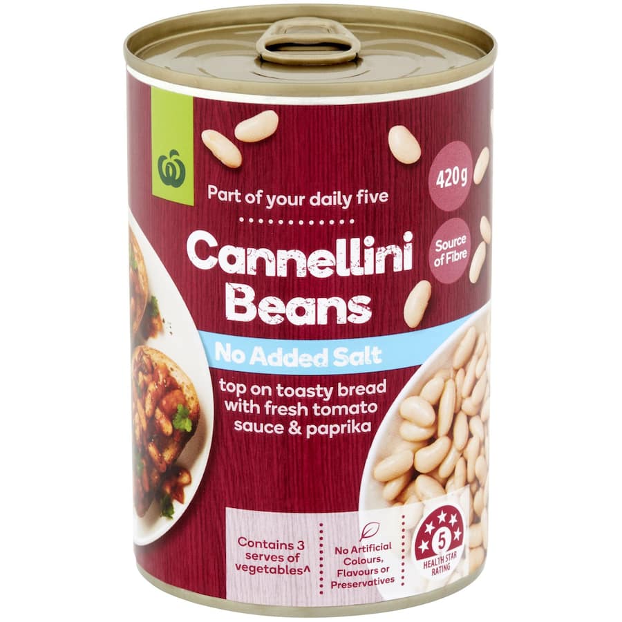 Woolworths Beans Cannellini Can 420g