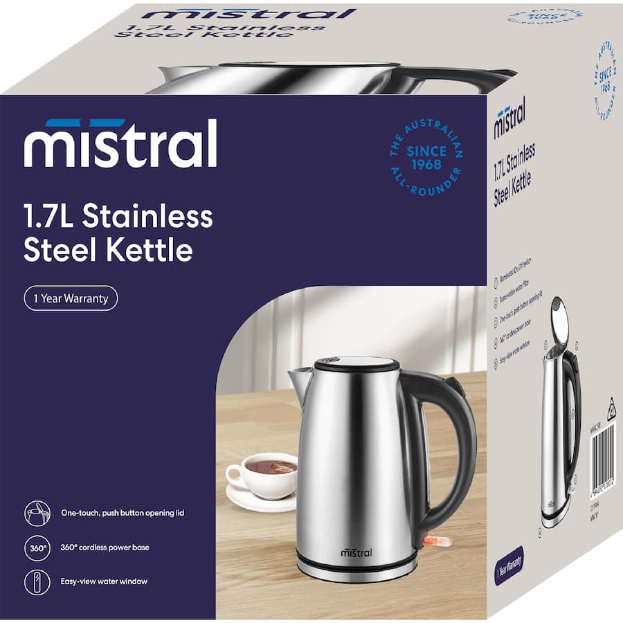 Mistral Stainless Steel Kettle 1.7L