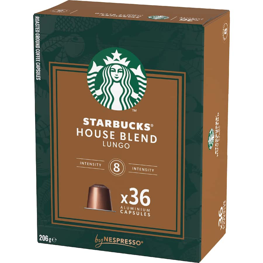 Starbucks By Nespresso Coffee Capsules House Blend Lungo 36pack 206g