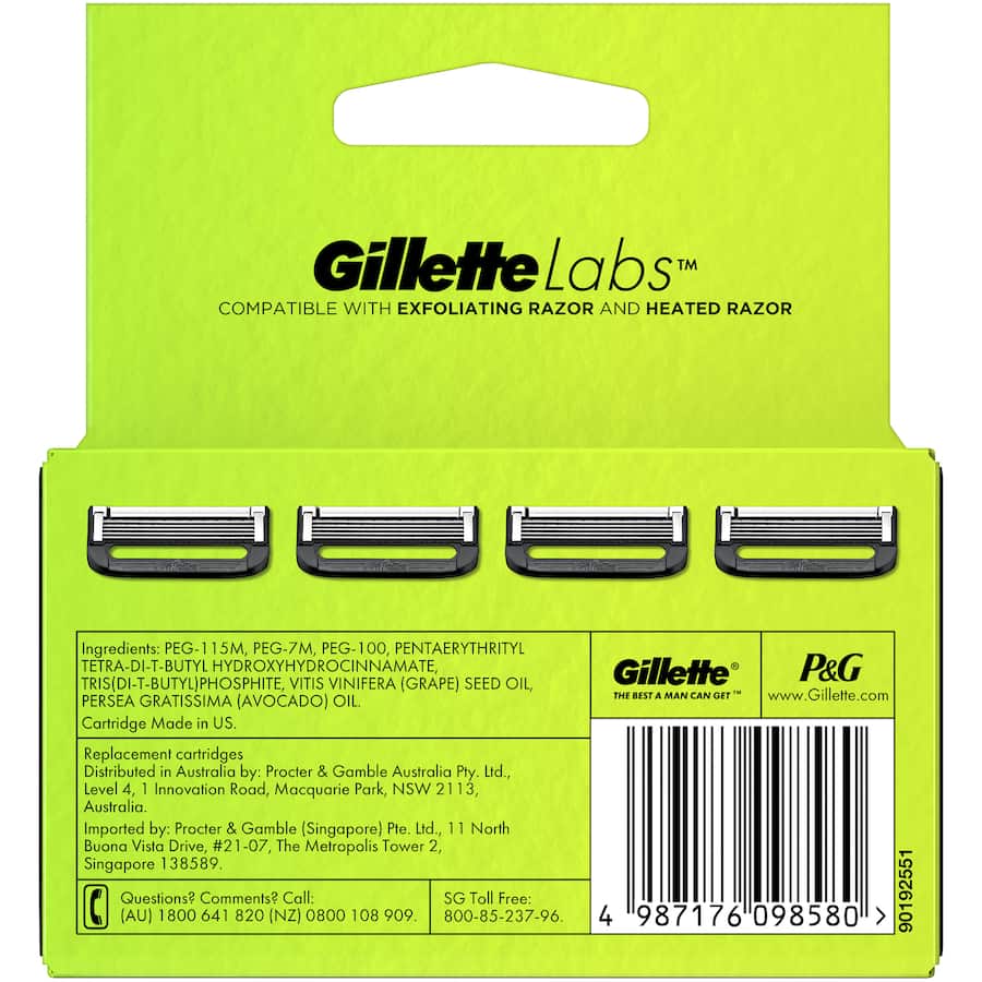Gillette Labs Razor Blades 4pack