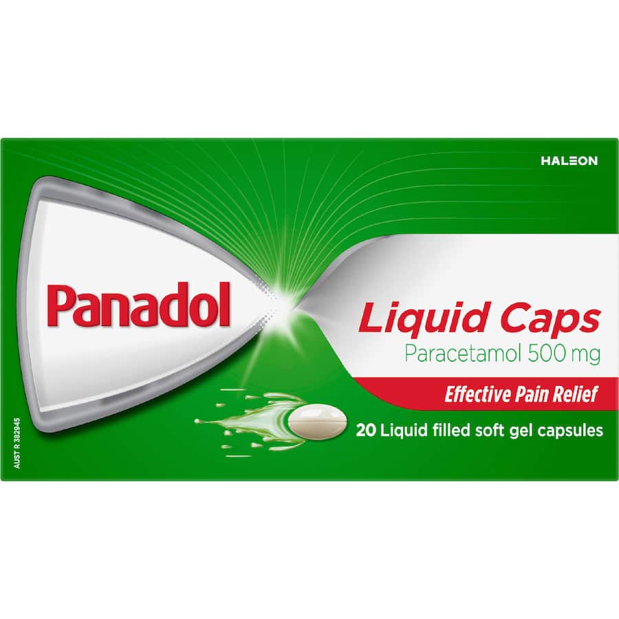 Panadol For Pain Relief Liquid Capsules 20pack