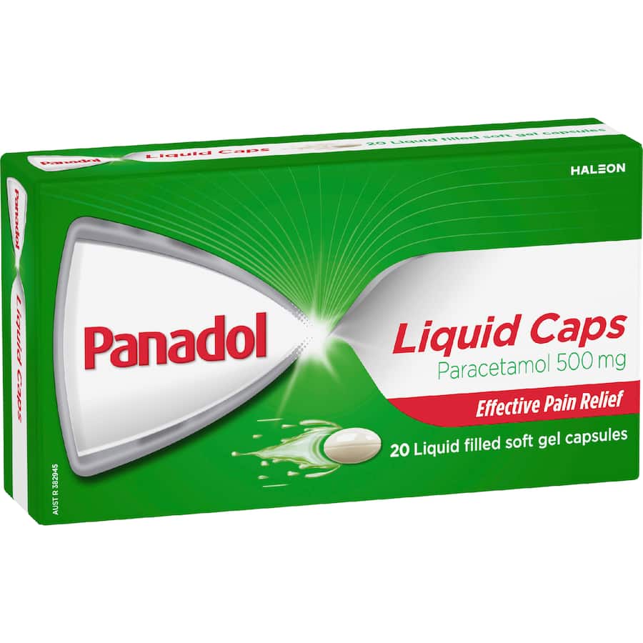 Panadol For Pain Relief Liquid Capsules 20pack