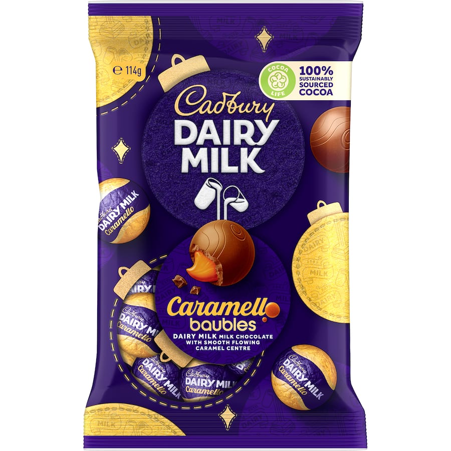 Cadbury Chocolate Baubles Caramello 114g