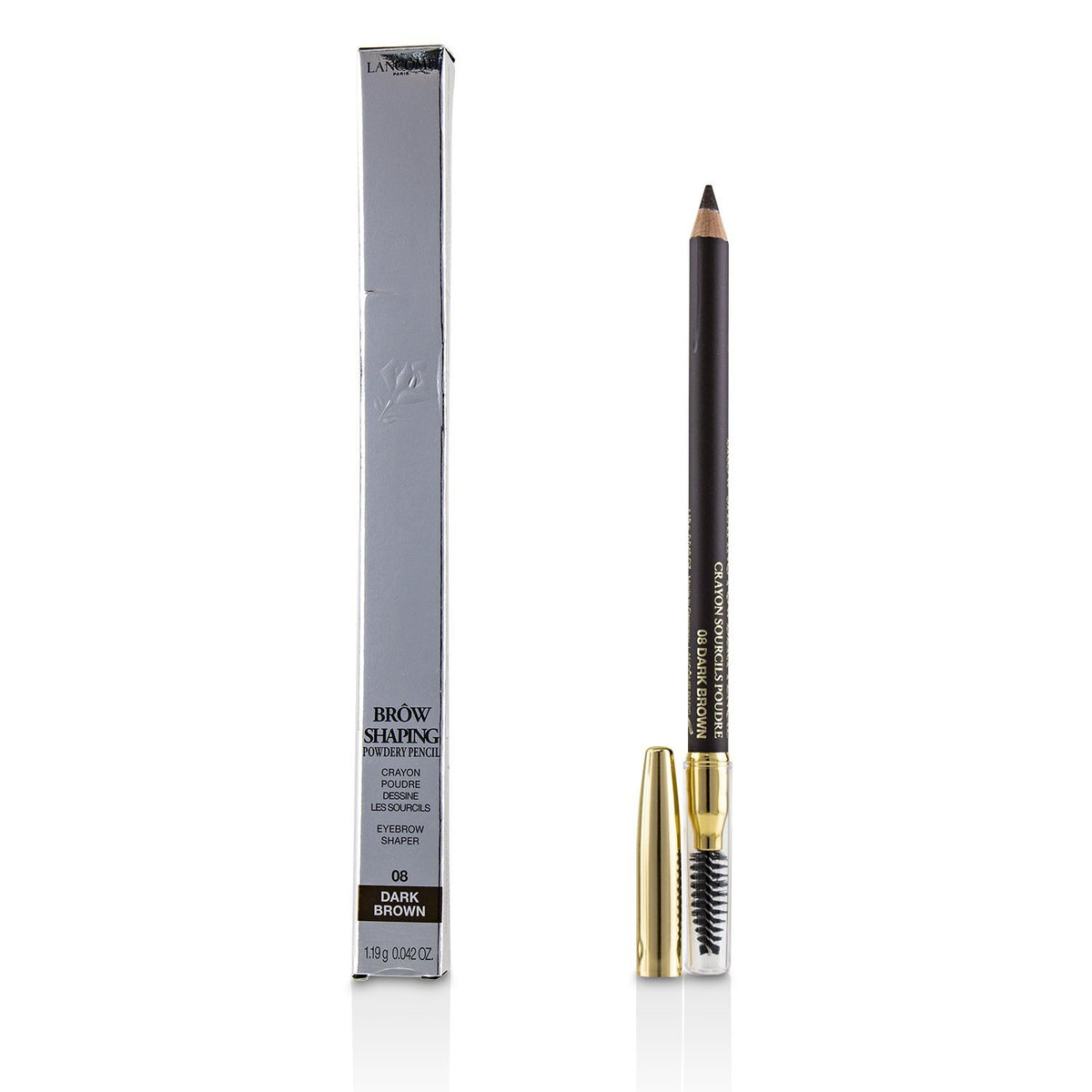 Lancome - Brow Shaping Powdery Pencil - # 08 Dark Brown - 1.19g/0.042oz