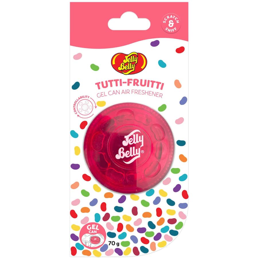 Jelly Belly Car Freshener Tutti Frutti Gel Can - 70g