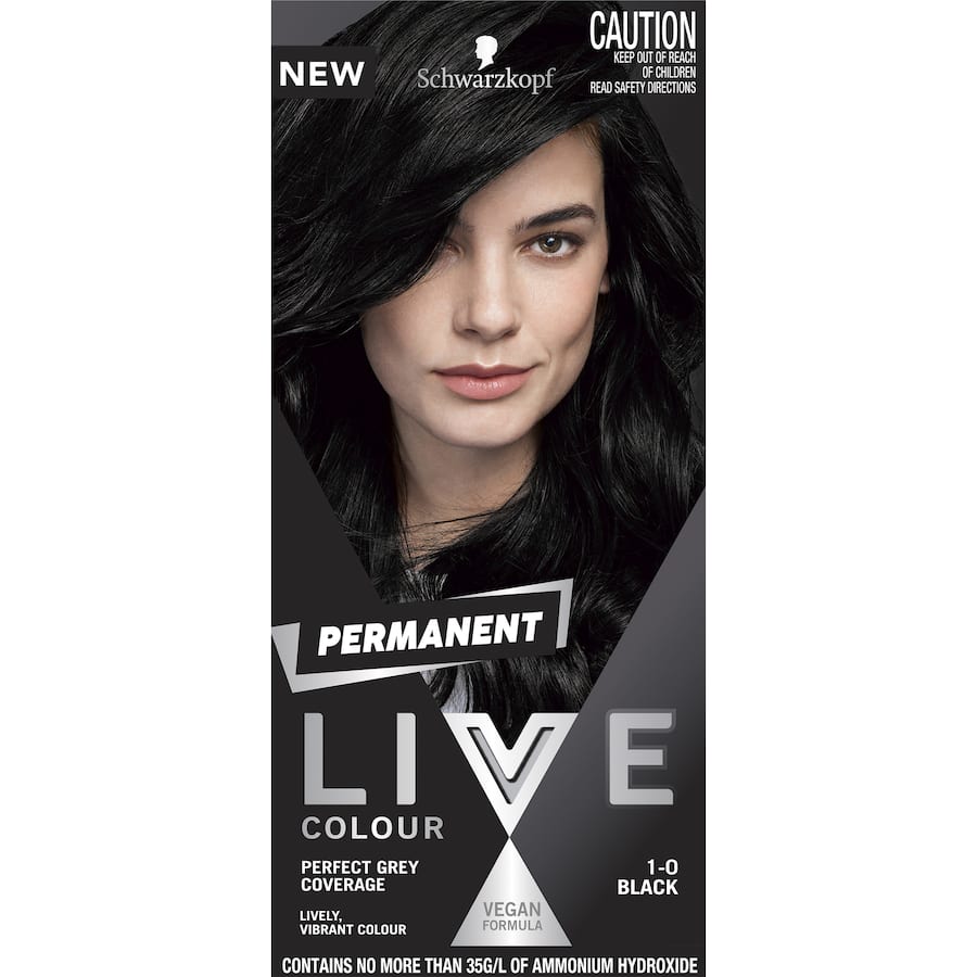 Schwarzkopf Live Colour Permanent Hair Colour Black 1pack
