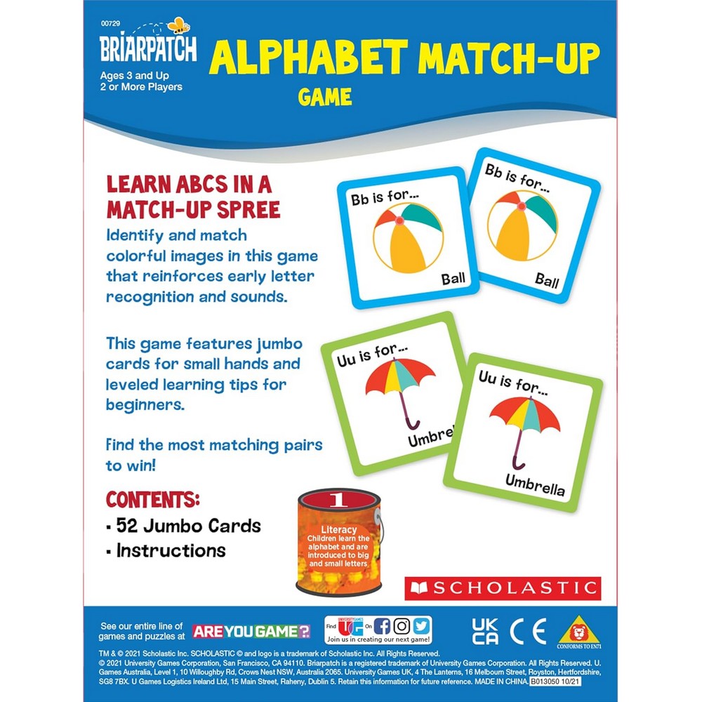 Scholastic - Alphabet Match Up Game