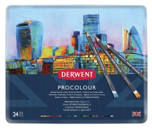 Derwent Procolour Pencils - Assorted Tin of 24