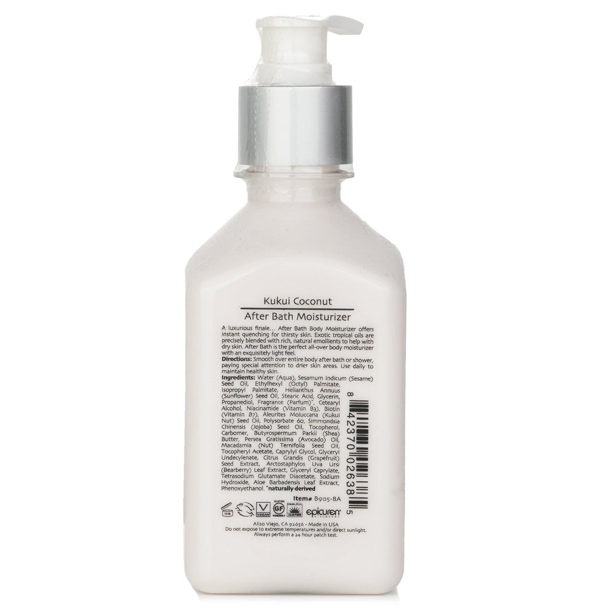 Epicuren - After Bath Moisturizer - Kukui Coconut - 250ml/8oz
