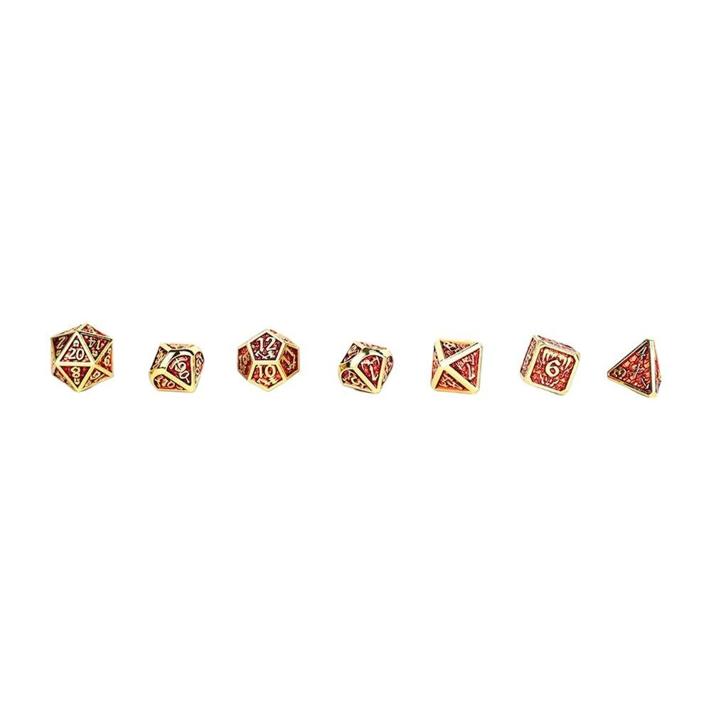 LPG Dice RPG Set Draco Dark Red/Gold