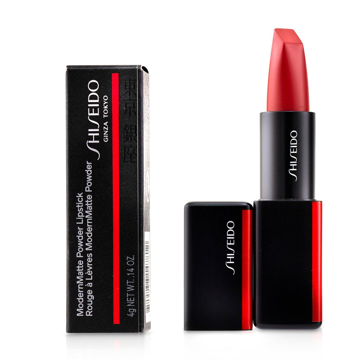 Shiseido - ModernMatte Powder Lipstick - # 510 Night Life (Orange Red) - 4g/0.1