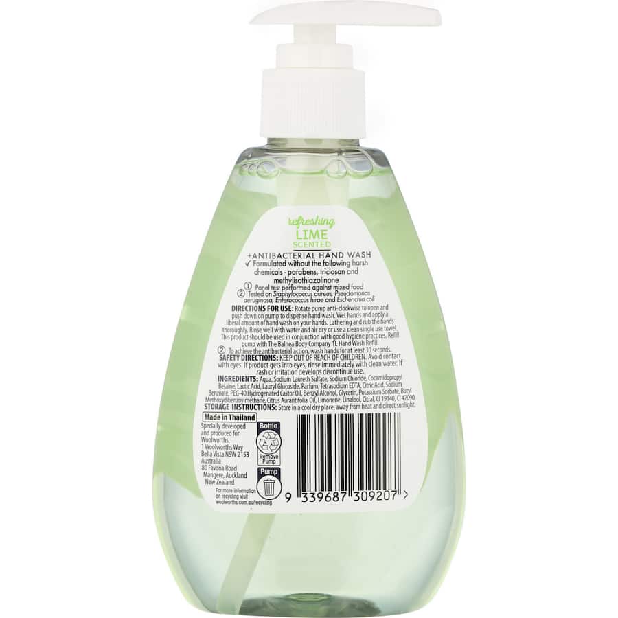 Balnea Hand Wash Lime Antibacterial 250mL