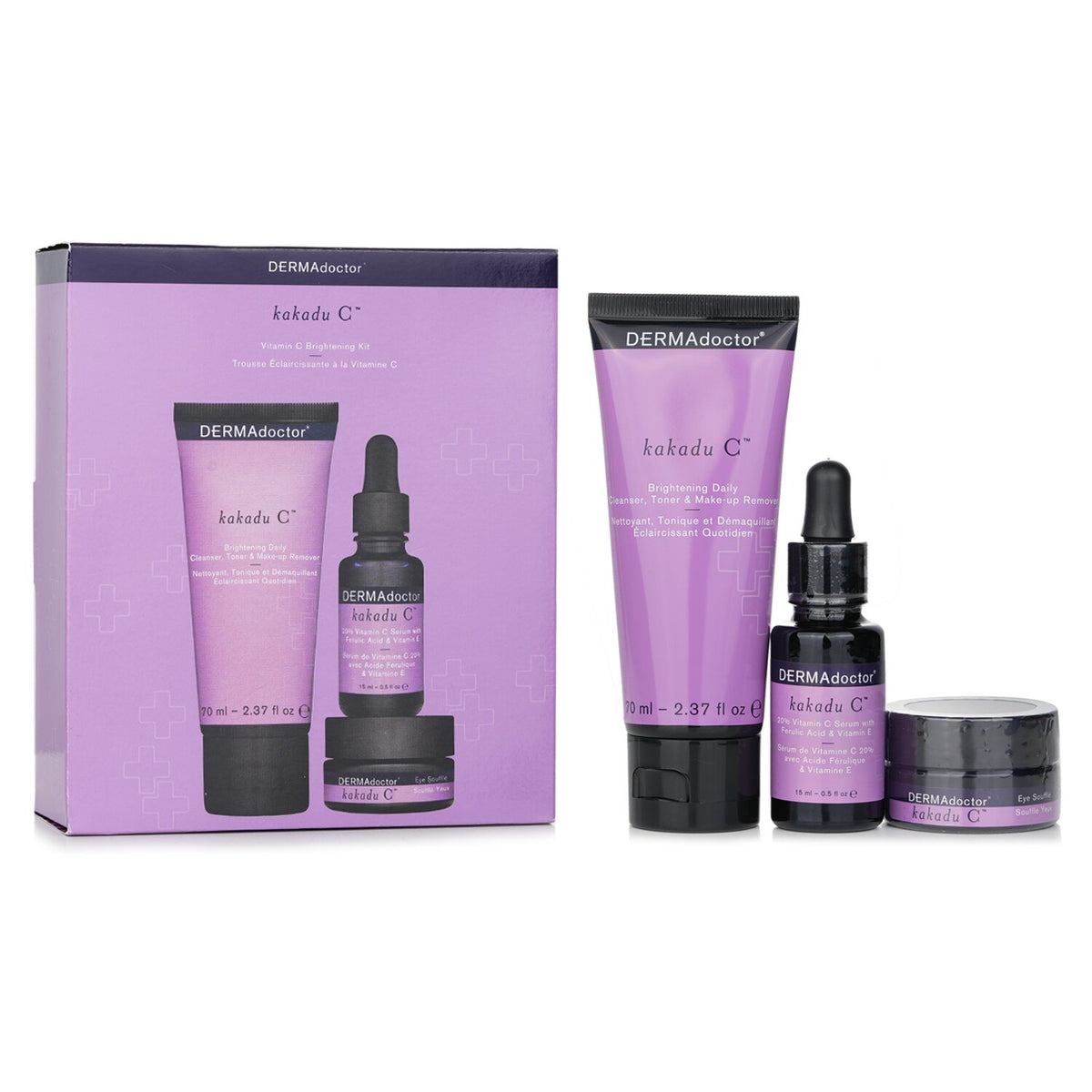 DERMAdoctor - Kakadu C Vitamin C Brightening Kit: Daily Cleanser 70ml + 20% Vita