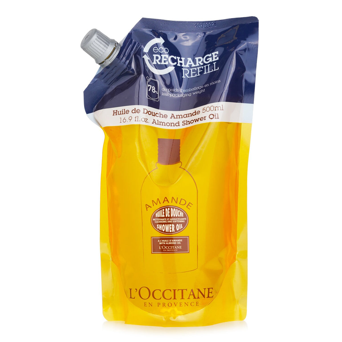 L'Occitane - Almond Cleansing & Softening Shower Oil (Eco-Refill) - 500ml/16.9o