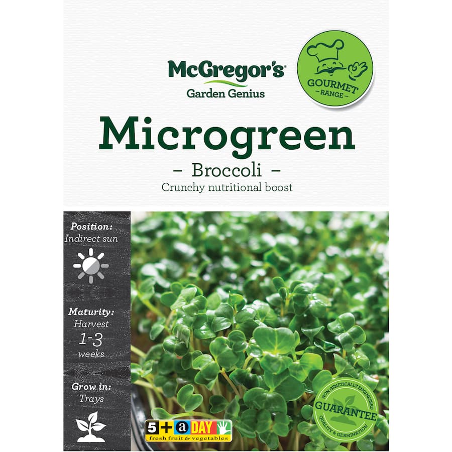 Mcgregors Microgreen Vegetable Seeds Broccoli - 1ea
