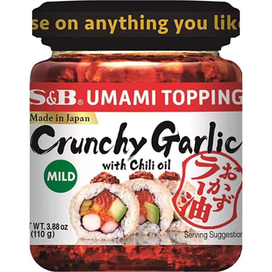 S & B Chilli Oil Crunchy Garlic Jar 110g
