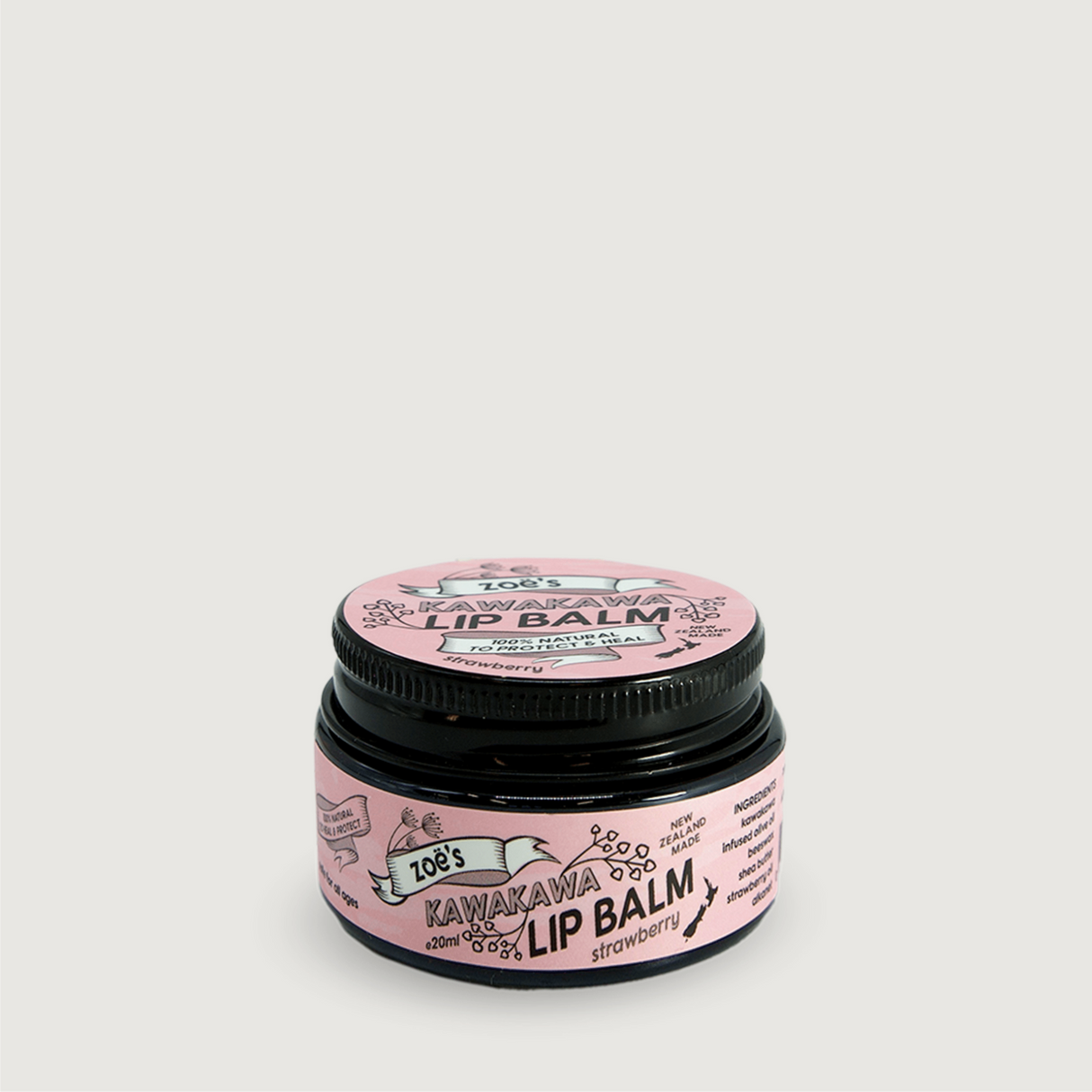 Moana Road - Zoe's Kawakawa Lip Balm - Strawberry (20ml)