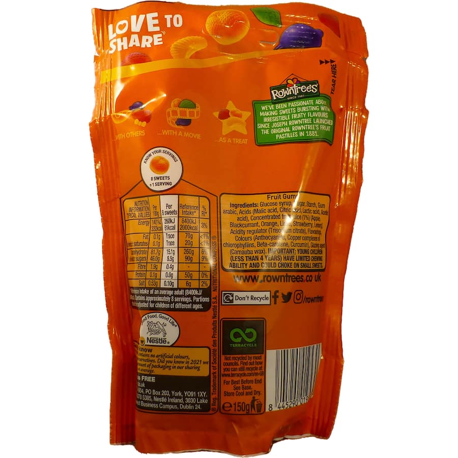 Rowntrees Fruit Gums Vegan Bag 150g