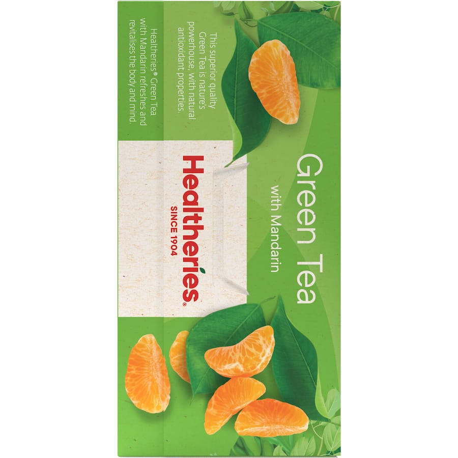 Healtheries Green Tea Mandarin Bags 20pack