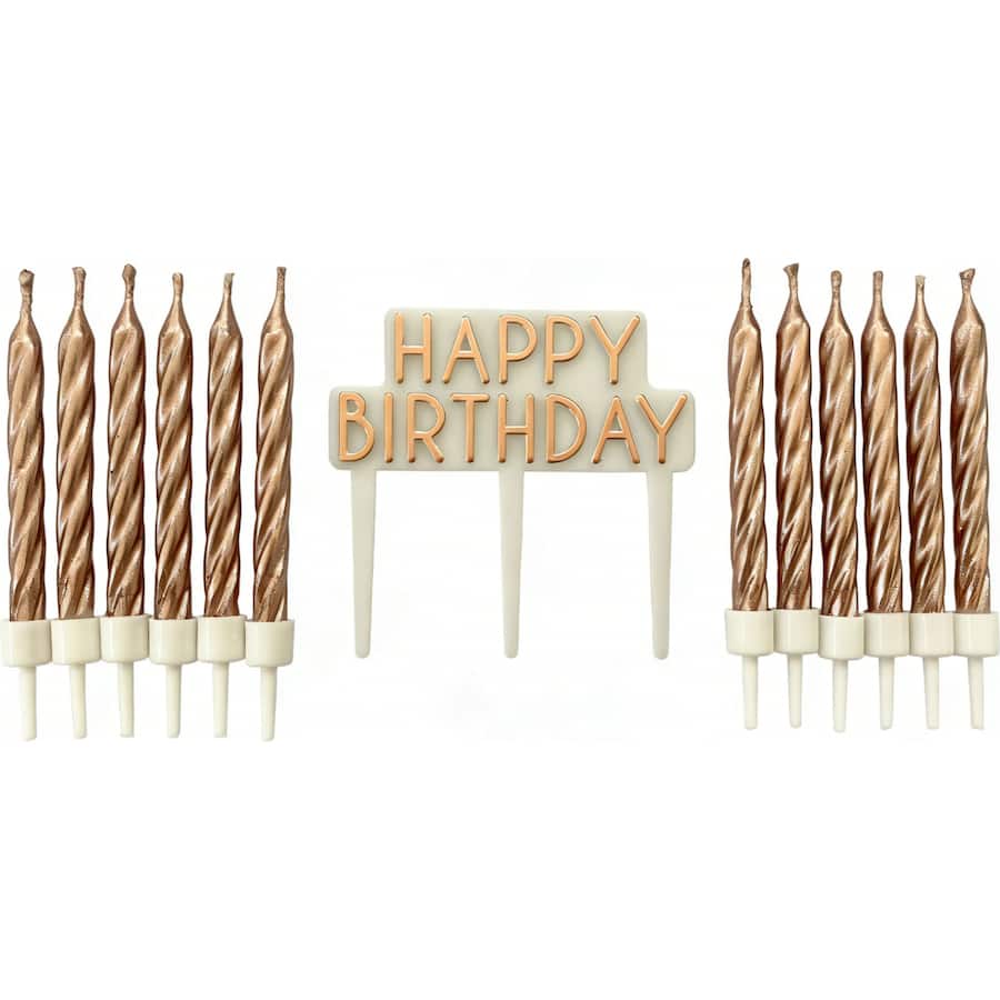 Whiz Pop Bang Plaque & Candles, Happy Birthday 13pack