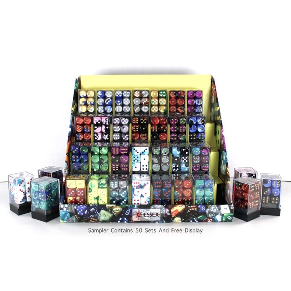CHX 266AA Box of 50 Gemini 16mm d6 Dice Block - Gaming Accessory