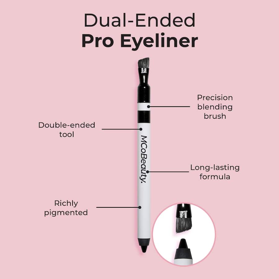 Mcobeauty Eyeliner Pencil Dual Ended Black .6g