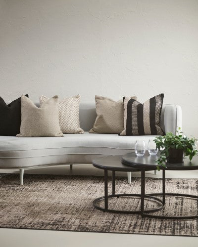 Cushion - Easton Black/Taupe (50 x 50cm) - OLLO