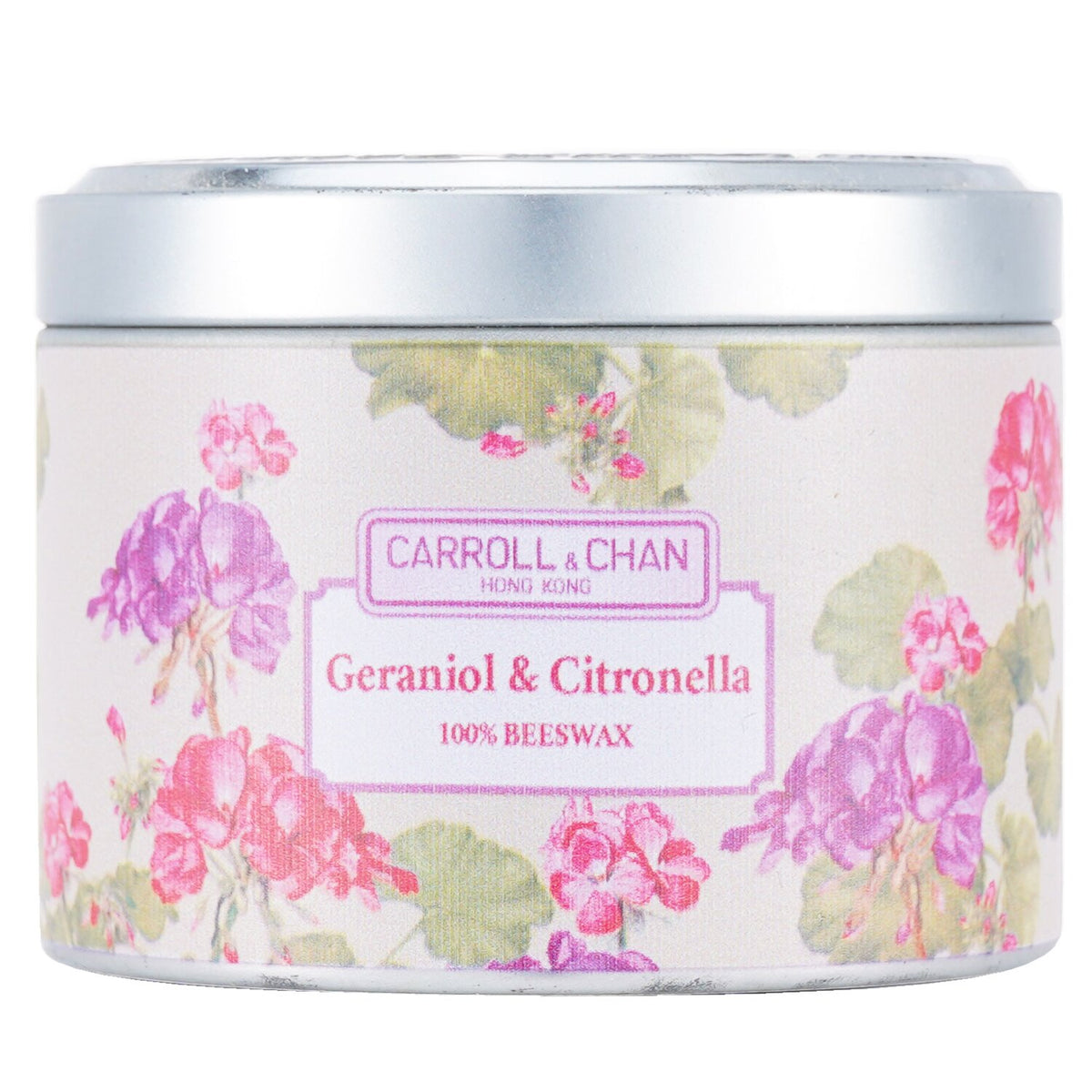 Carroll & Chan - 100% Beeswax Tin Candle - Geraniol & Citronella - (8x6) cm