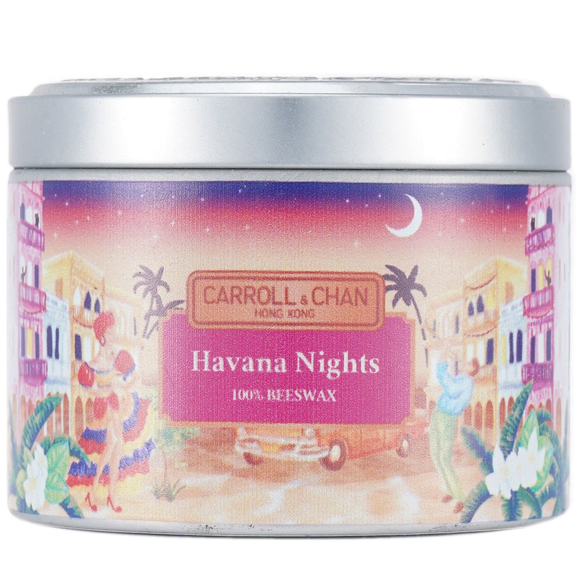 Carroll & Chan - 100% Beeswax Tin Candle - Havana Nights - (8x6) cm