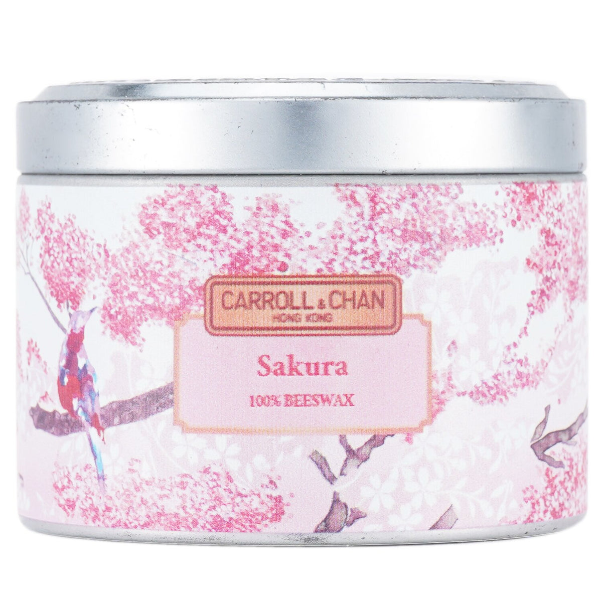 Carroll & Chan - 100% Beeswax Tin Candle - Sakura - (8x6) cm
