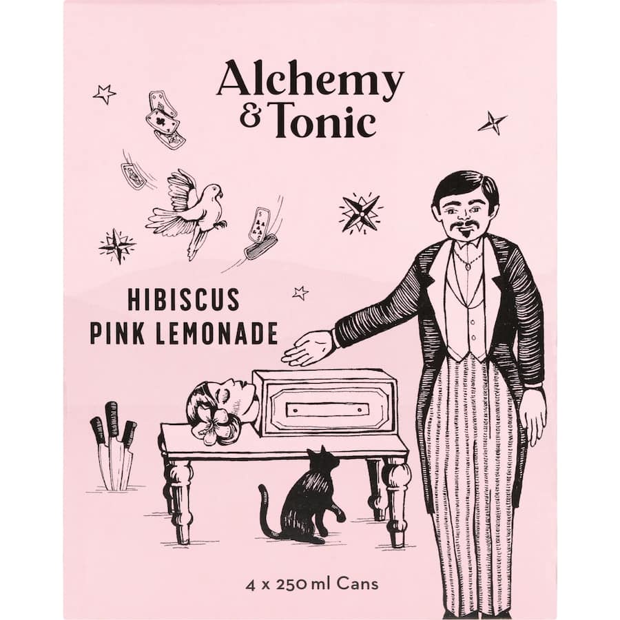 Alchemy & Tonic Lemonade Hibiscus Pink 250ml cans 4pack