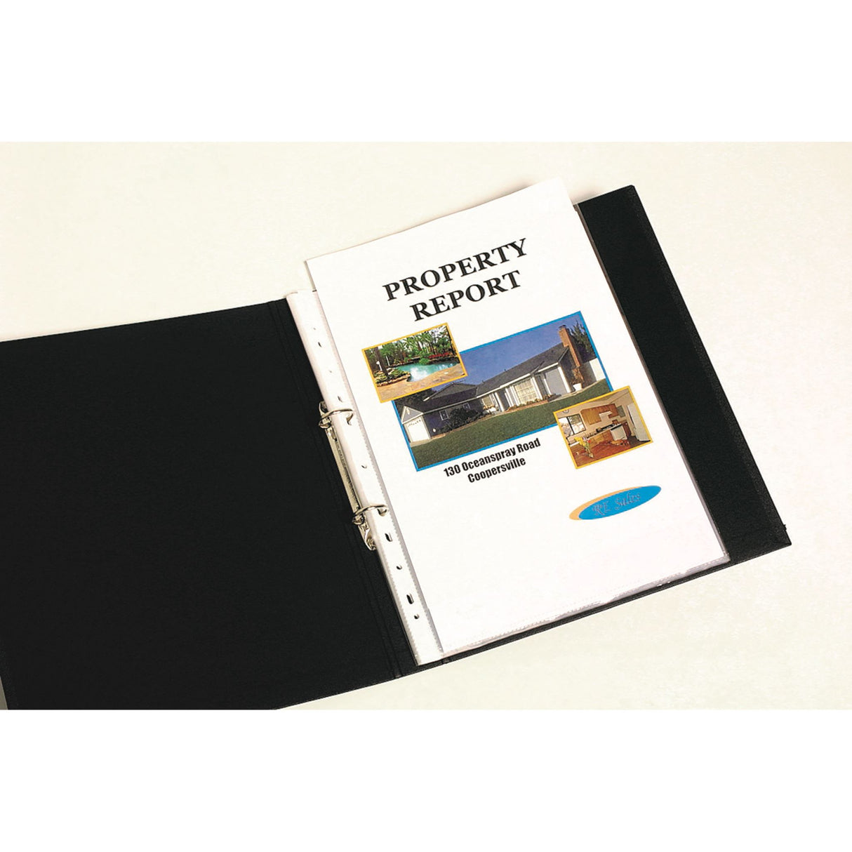 Marbig A5 sheet protectors in a deluxe box of 100, offering lightweight, low-glare protection for documents with copysafe pockets.