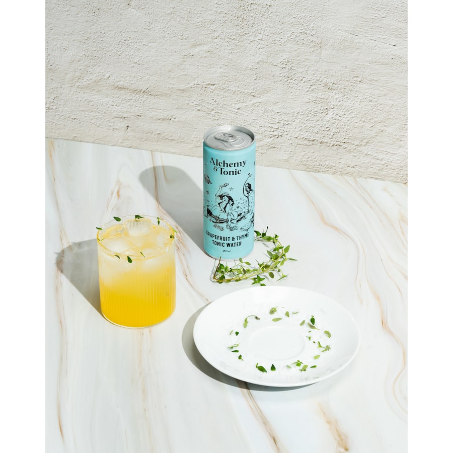 Alchemy & Tonic Tonic Water Grapefruit & Thym Cans 4 x 250mL
