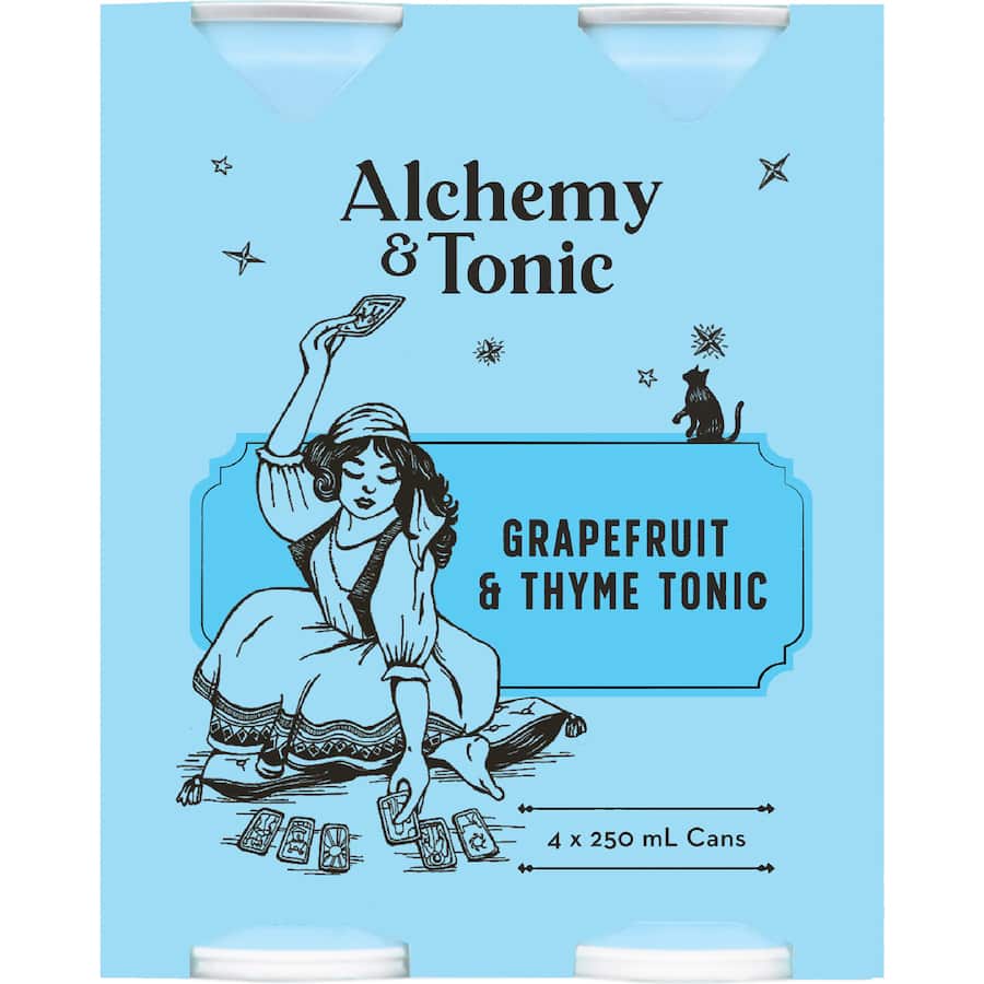Alchemy & Tonic Tonic Water Grapefruit & Thym Cans 4 x 250mL