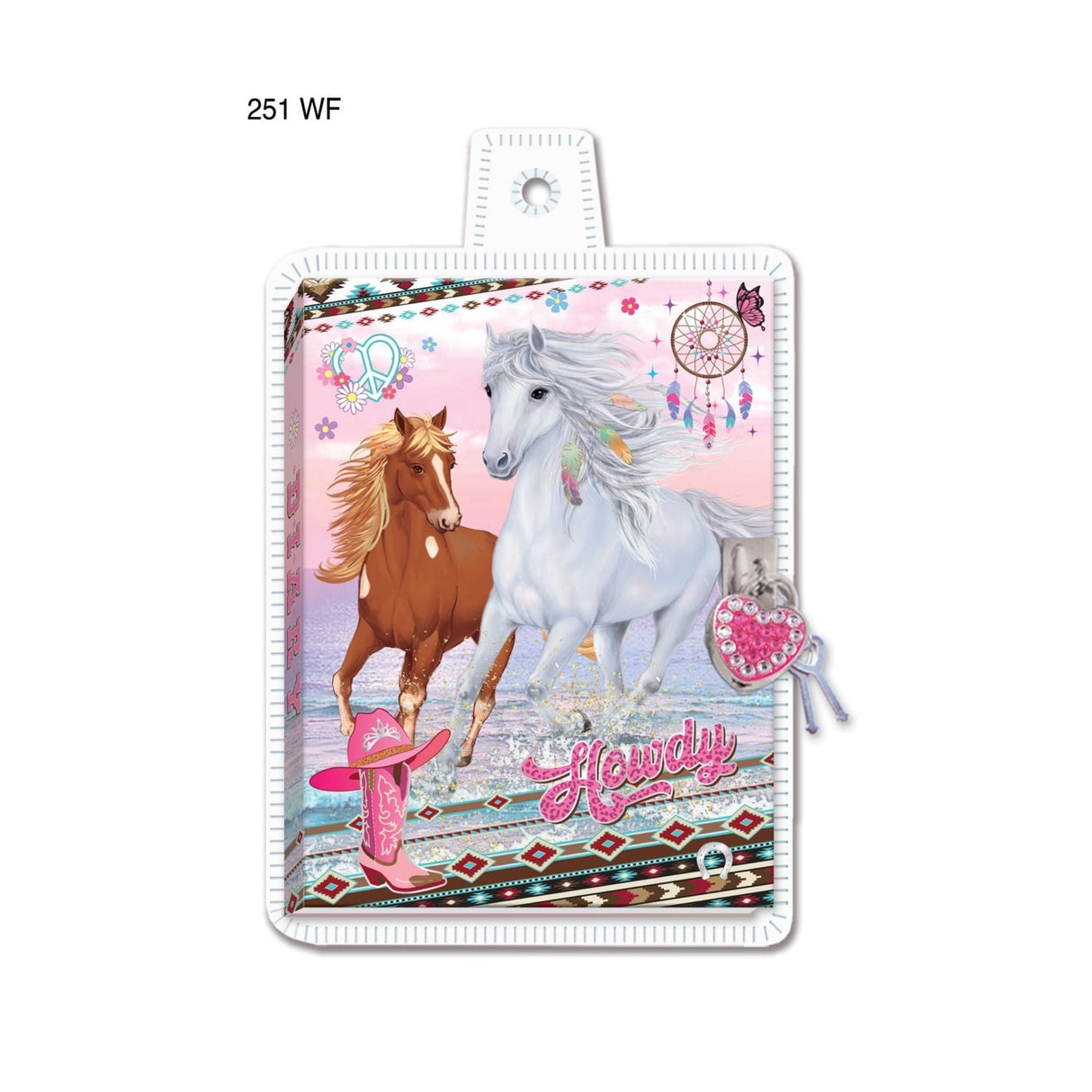 Diary with Lock & Keys Horse
