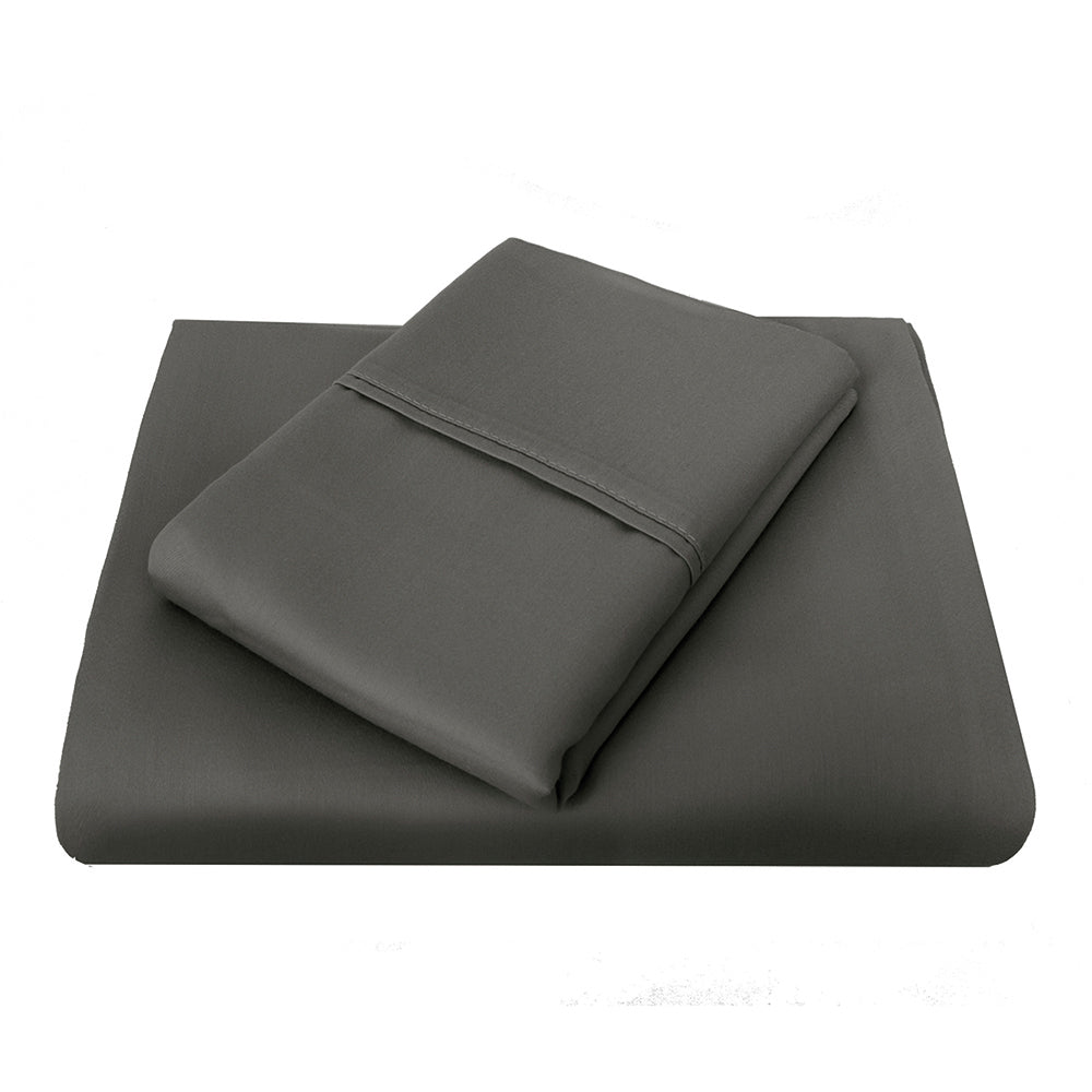 Luxurious King Sheet Set in Graphite with 1000TC, featuring ultra-fine cotton blend and deep 50cm side-wall design.