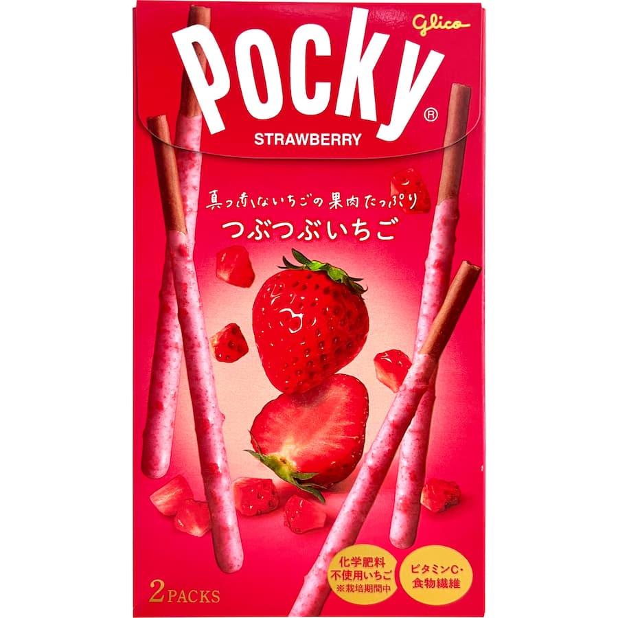 Glico Pocky Biscuit Sticks Strawberry Box 55g