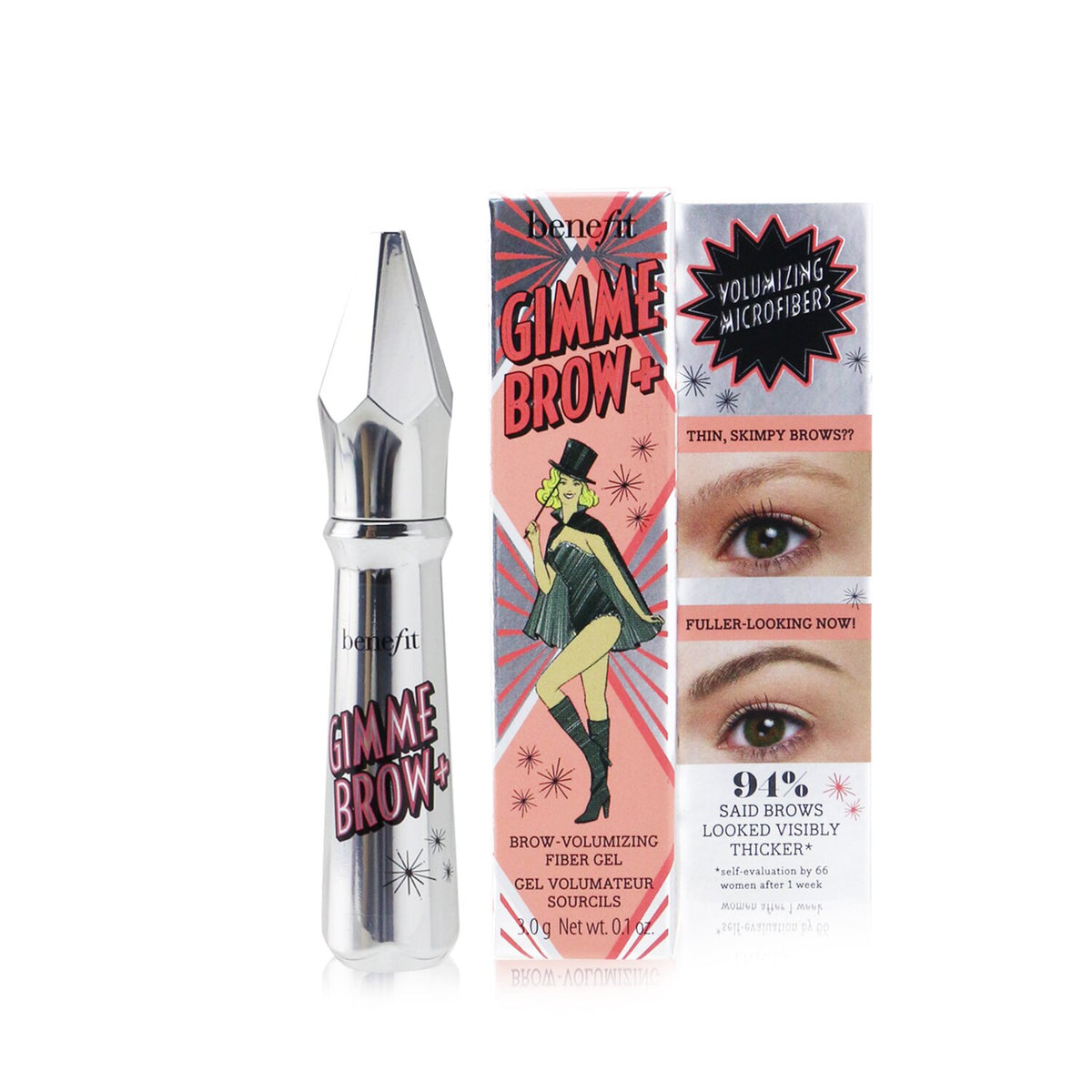 Benefit - Gimme Brow+ Volumizing Fiber Gel - #4.5 (Neutral Deep Brown) - 3g/0.1