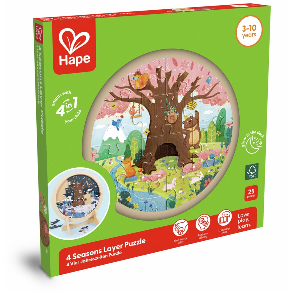 Hape - Puzzles: 4 Seasons Layer Puzzle