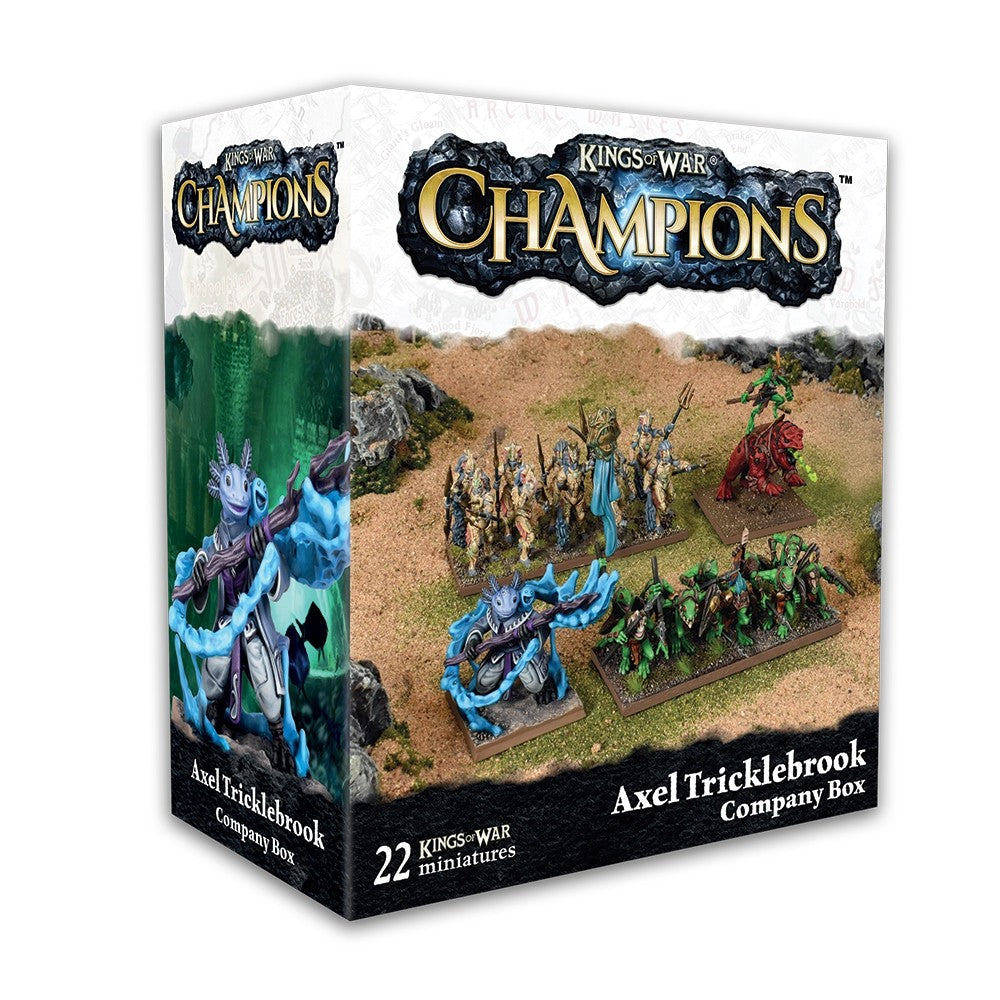 Kings of War Champions - Trident Realm -Axel Tricklebrook Company Box