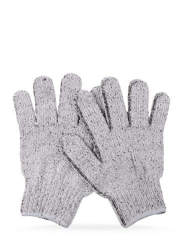 Manicare Charcoal Detox Exfoliating Gloves for deep cleansing, massaging, and revitalizing all skin types.