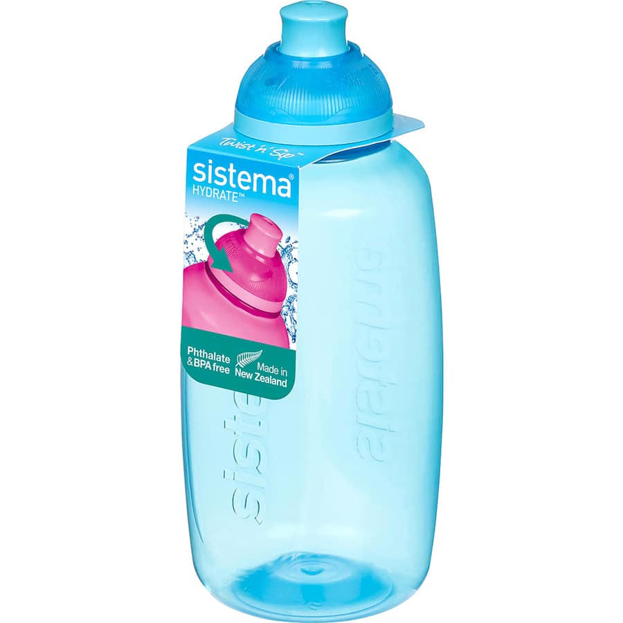 Sistema Hydrate Drink Bottle Twist N Sip 380ml Assorted