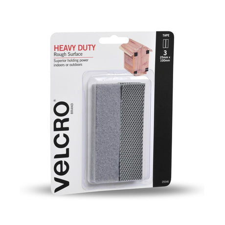 Heavy Duty Velcro Hook & Loop Fasteners Rough Strips, 3x25x100mm, ideal for secure fastening on rough surfaces.