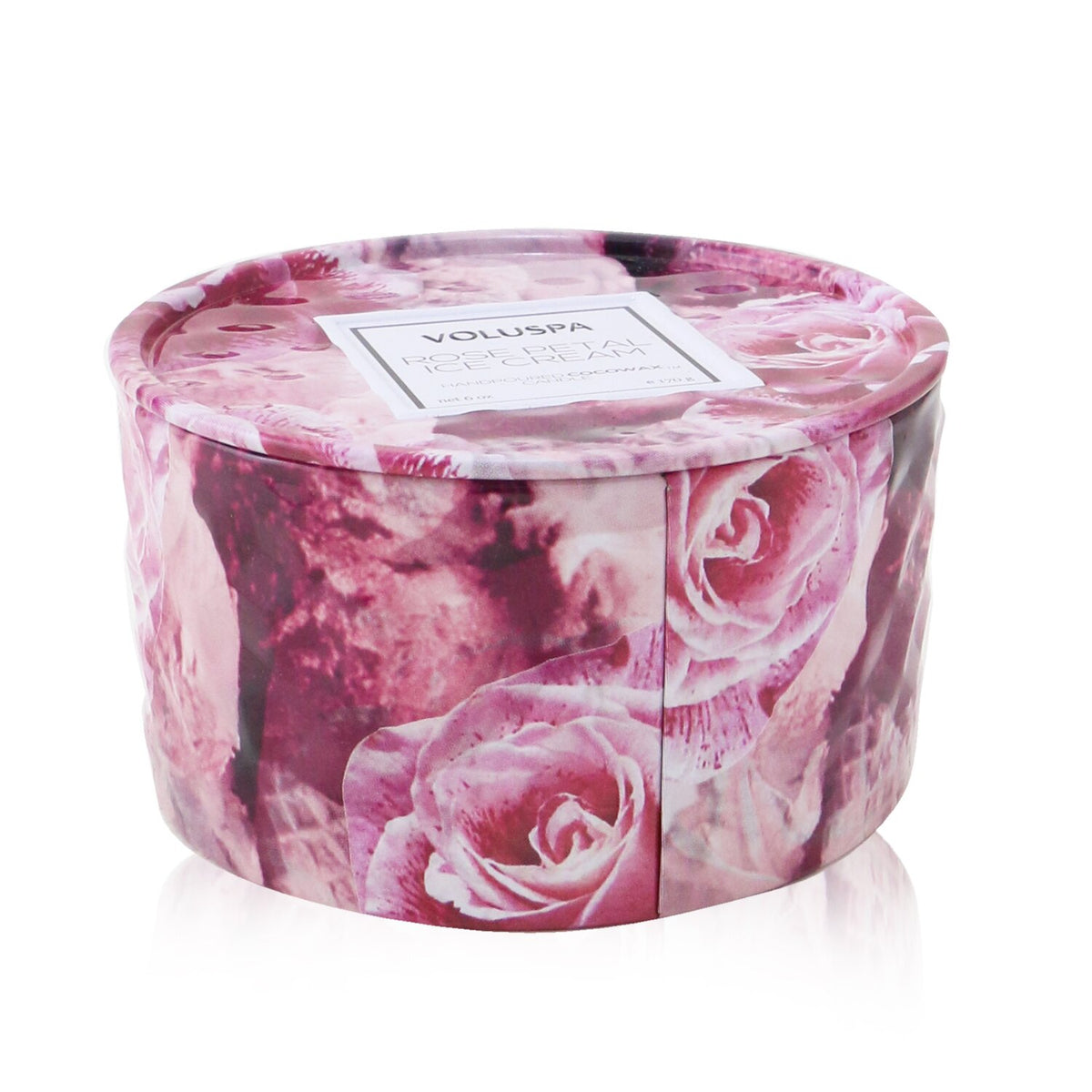 Voluspa - 2 Wick Tin Candle - Rose Petal Ice Cream - 170g/6oz